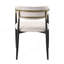 Ensemble de 2 chaises d'appoint Jaramillo en lin beige et finition noire