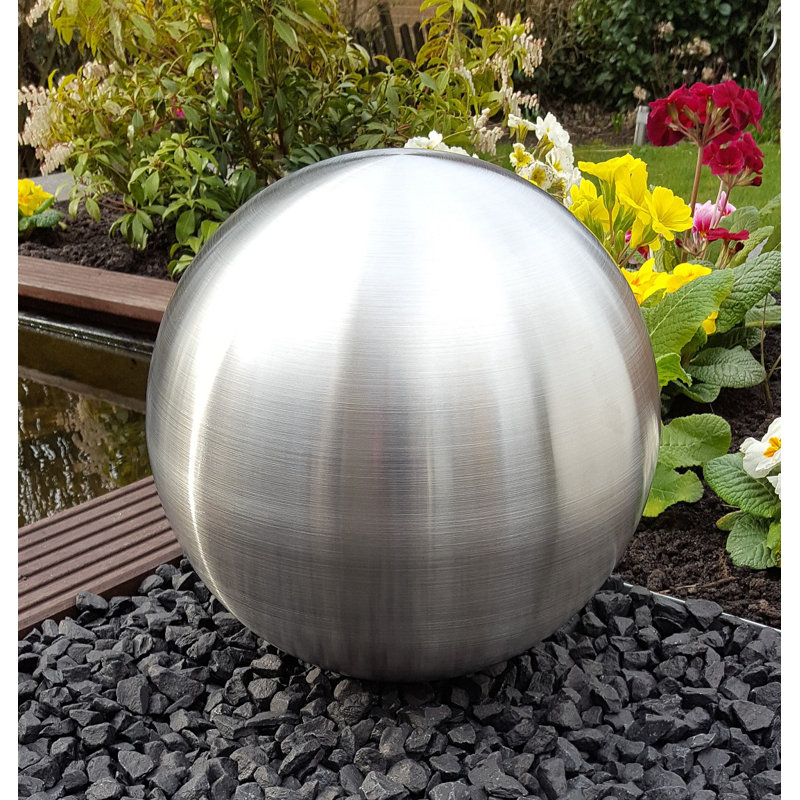 Darville Stainless Steel Gazing Ball, 35cm H x 35cm W x 35cm D