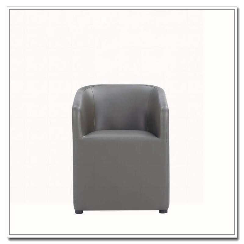 Fauteuil de salle à manger en similicuir, Gris