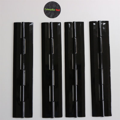 Black Acrylic Hinges - No Glue Required Self-Adhesive. Black Plastic 200mm