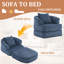 Fauteuil demi-tonneau d'appoint convertible surdimensionné rembourré-884801911