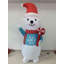 LED Lighted Inflatable Polar Bear Outdoor Christmas Decoration - 8.25'