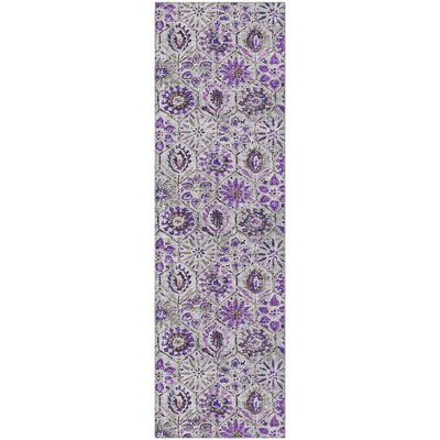 Premium Machine Washable Ralston AMF1938 Floral Rug