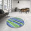 Tapis bleu/vert tissé à la machine-1275067174