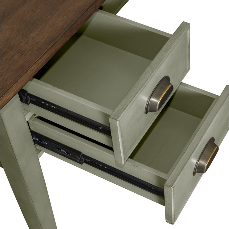 Bureau Vivienne avec prises intégrées, Vert sauge