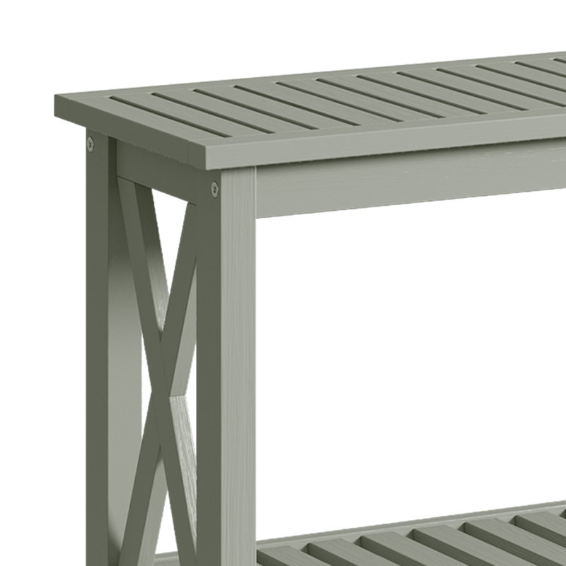  Buffet rectangulaire d'extérieur et console, Gris