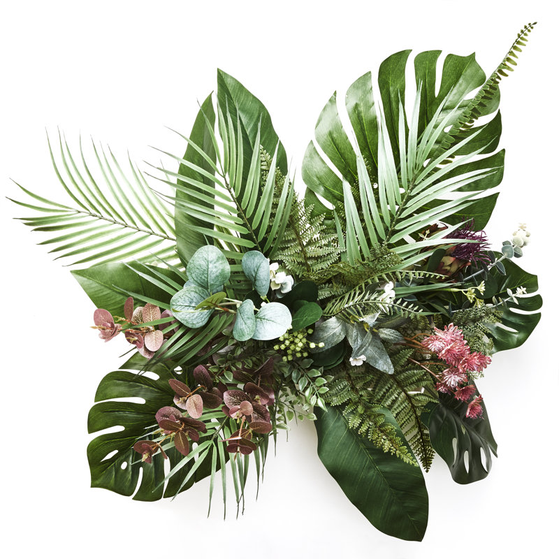 Tropical Leaves - Wrapped Canvas Print, 122cm H x 122cm W