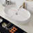 Modern 38.2 Wall-Mounted Bathroom Vanity with Oval Ceramic Sink Floating Vanity Multi-Layer Wood Cabinet Soft-Close Drawers Open Shelf Storage-113785726