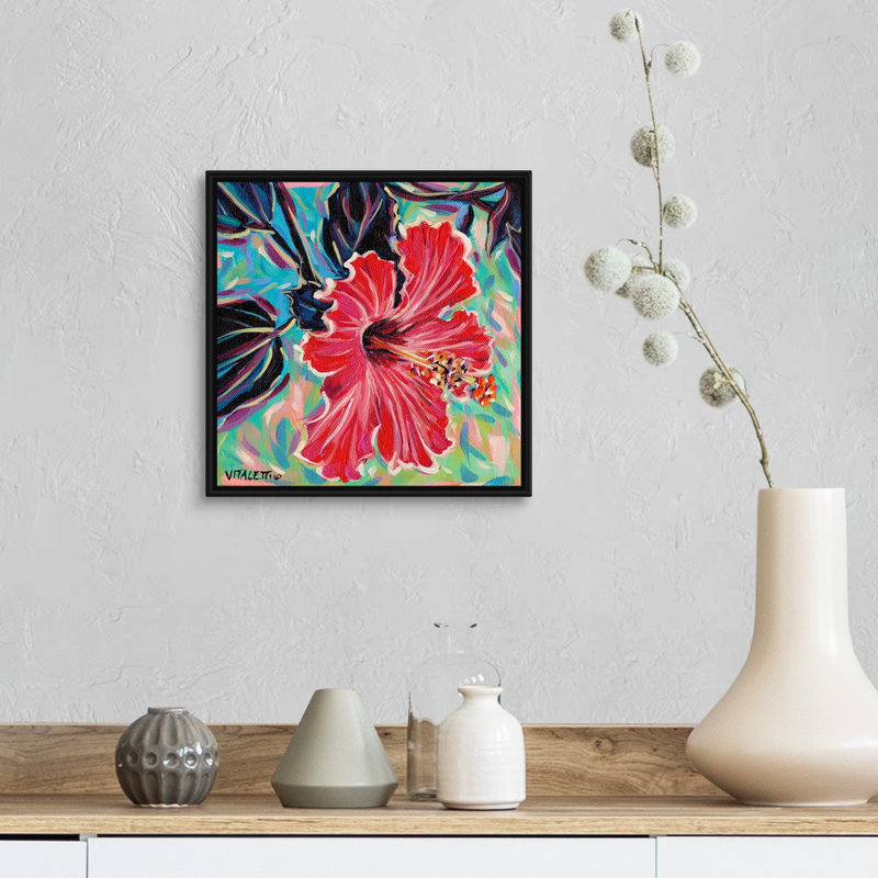 Hawaiian Beauty I, art mural sur toile, Toile avec cadre noir, H 20 po x l 20 po x P 1,75 po