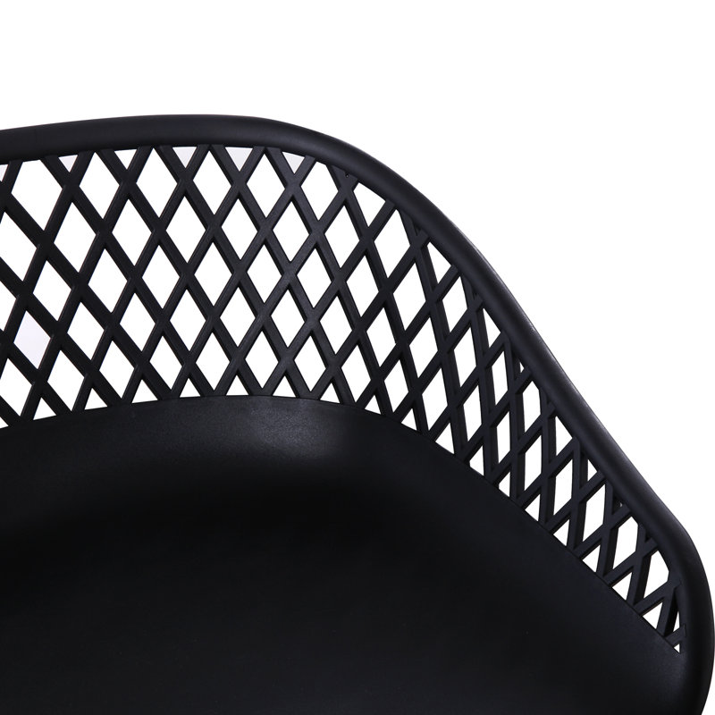 Newark Patio Bar Stool, Black, 25.5"