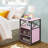 Kempst Nightstand Set 2, Small Bedside Table with Drawers, Narrow Side End Table with Open Shelf, 2 Drawer Dresser for Bedroom/Living Room/Dorms-416000337-477887918