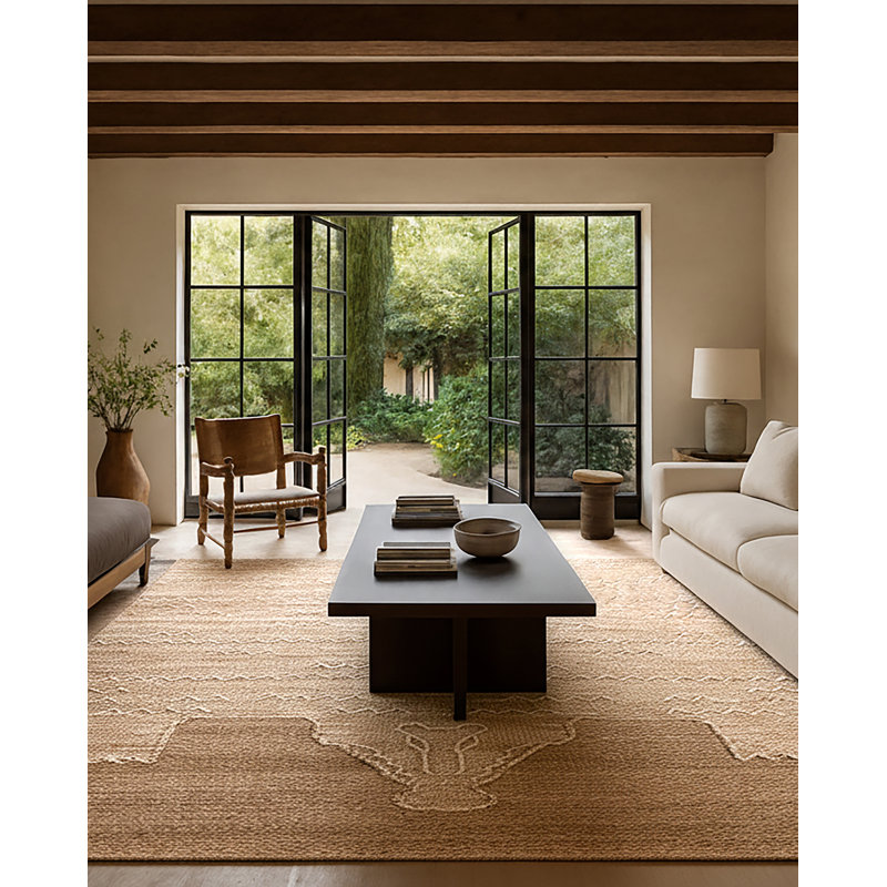 Jaipur Living Kiburi SOS01 Handwoven Geometric Tan Area Rug (3'X5'), Rectangle 7'9" x 9'9"