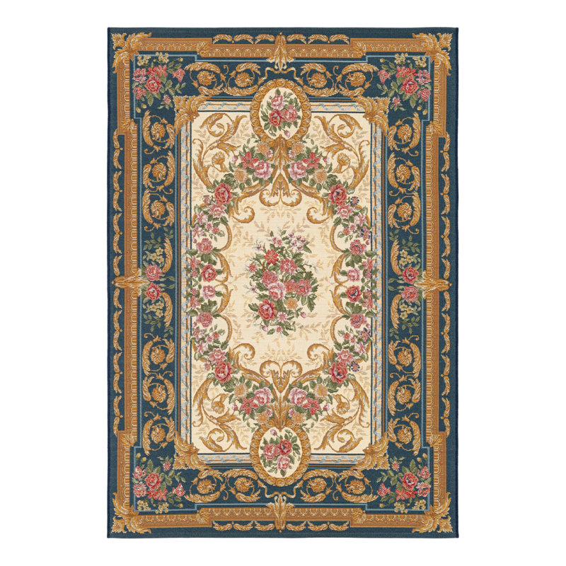 Indoor/Outdoor Traditional Area Rug, Rectangle 4'1" x 6'1"