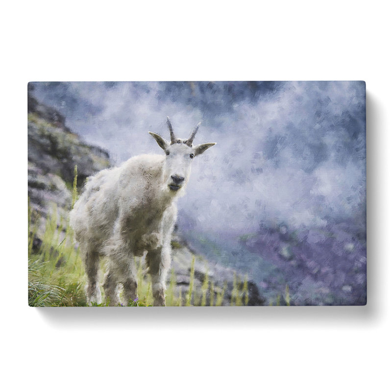 Mountain Goat Vol.2 - Wrapped Canvas Graphic Art, 35cm H x 50cm W x 3cm D