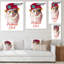 Hipster, chat amusant avec chapeau - décoration murale pour enfants, art sur toile-903601057-903601059