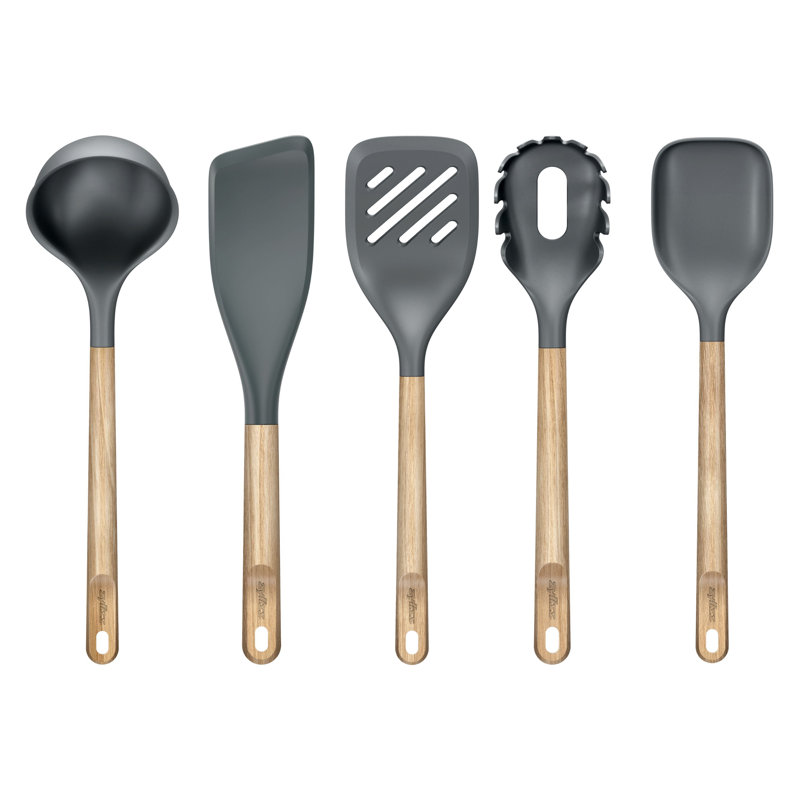 Zyliss Oak Wood Kitchen Cooking Utensil Set