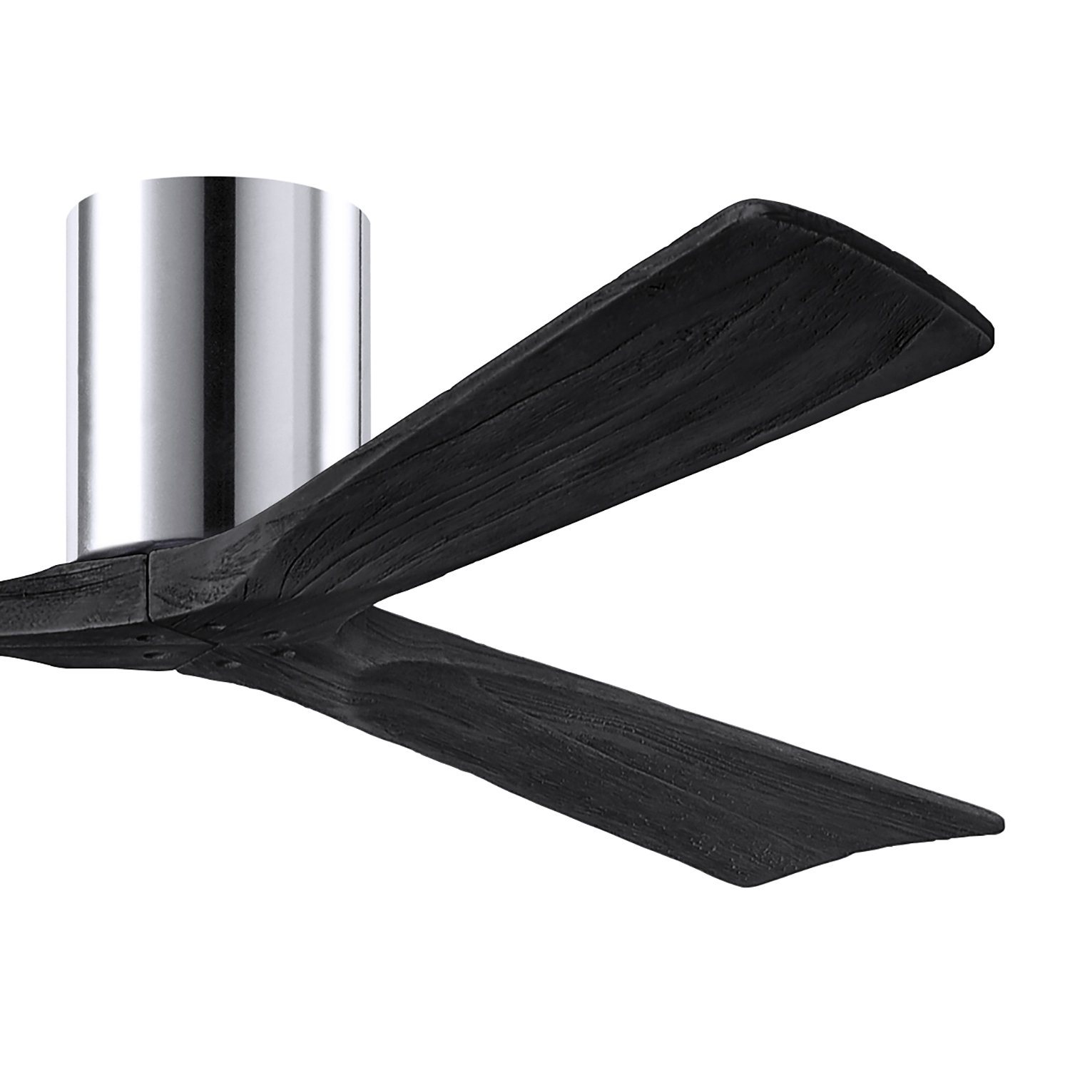 Olivier Ceiling Fan, Polished Chrome, 72", Matte Black