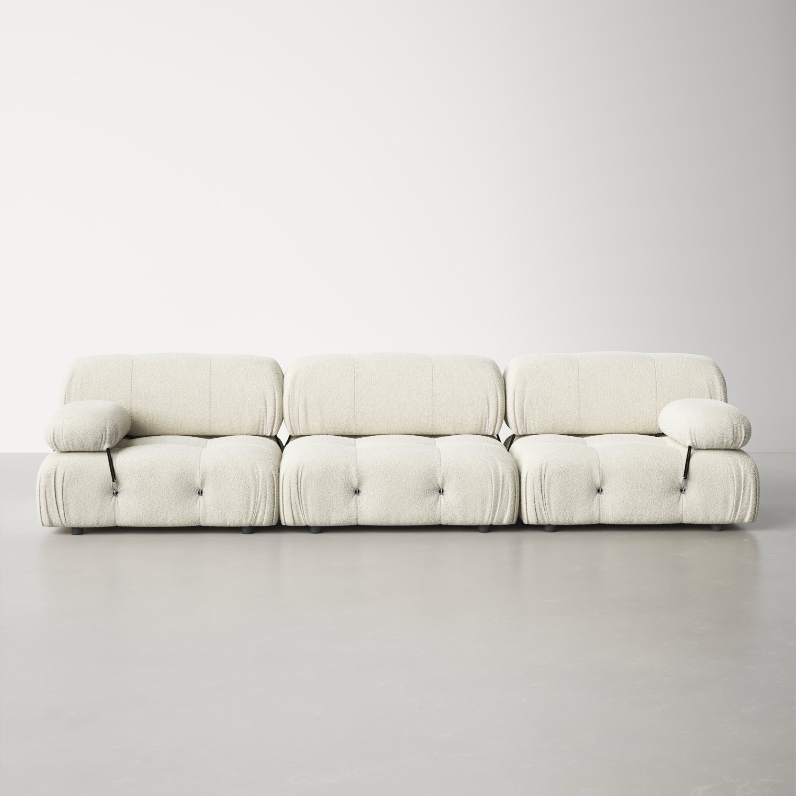 Mio 108'' Upholstered Sofa, Ivory