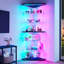 Solid Wood Corner Showcase Cabinet with RGB Lighting, Lockable Tall Curio Cabinet-338451425
