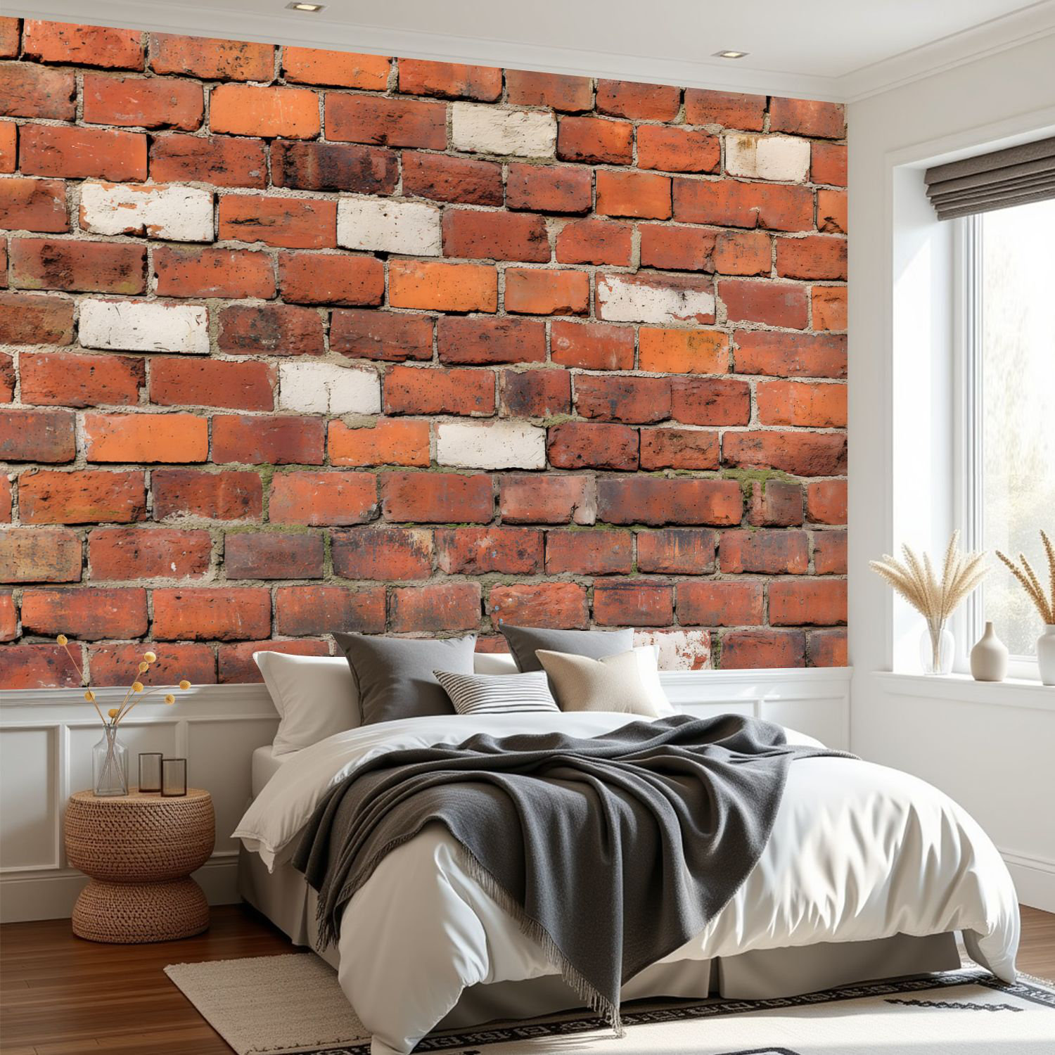 Latitude Run® Wall Mural Peel and Stick Wallpaper Red Brick Home ...