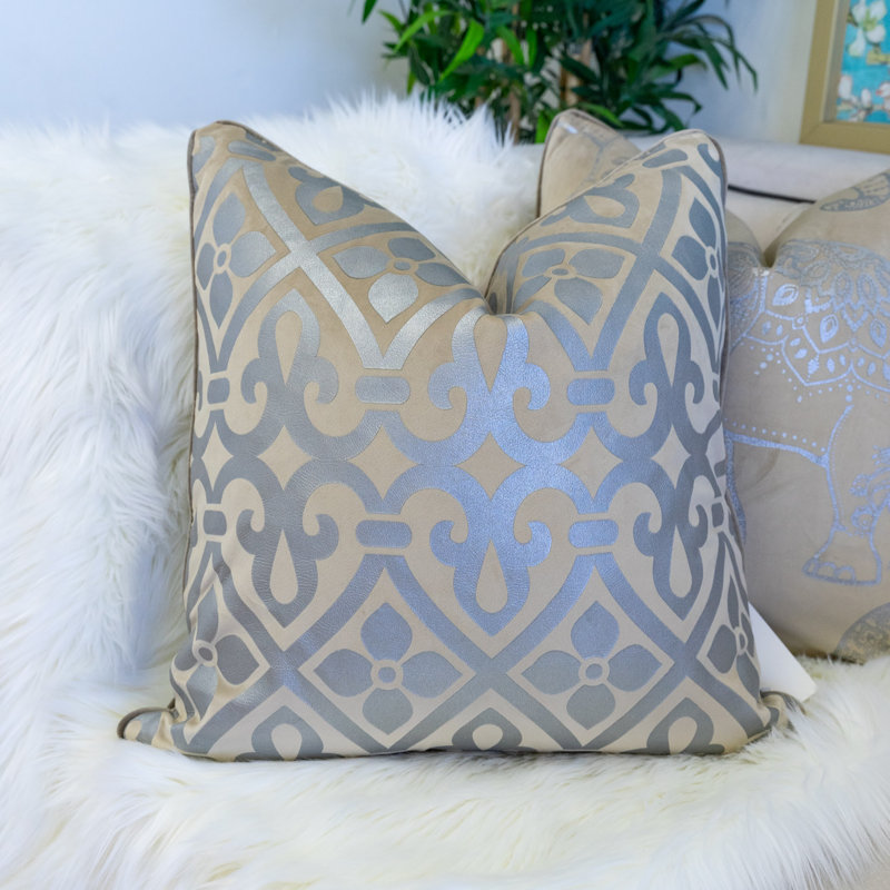  Coussin carré en velours, Moka