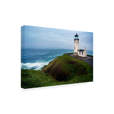 Wrapped Canvas Wall Art - Rick Berk 'North Head Lighthouse' Wall Art for Living Room, Bedroom, or Office Décor  - 30x47