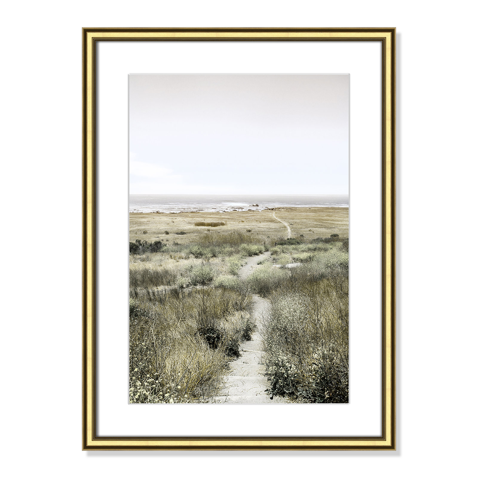 Toscani "Footpath to Paradise" Print, Gold, 18.25 W x 24.25 H x 0.88 D