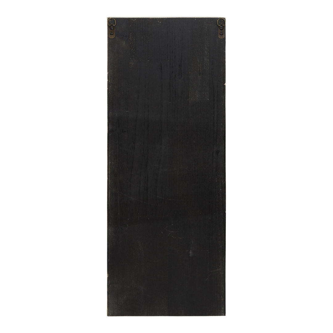 Burdock 13" x 37" x 7.5" Rustic Wood and Metal Wall Vertical Storage Baskets DesignOvation 