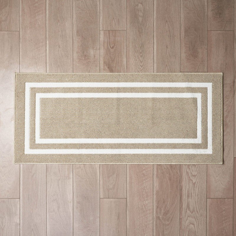 Nautica Double Line Machine Washable All Loop Tufted Rugs 1-Piece, Rectangle 2'2" x 6'
