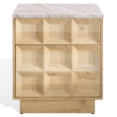 Genuine Marble and Mango Nightstand