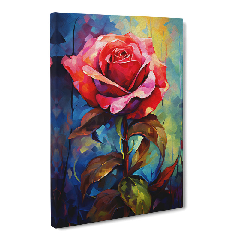 Rose Expressionism No.2 - No Frame Print, 60cm H x 40cm W x 3cm D