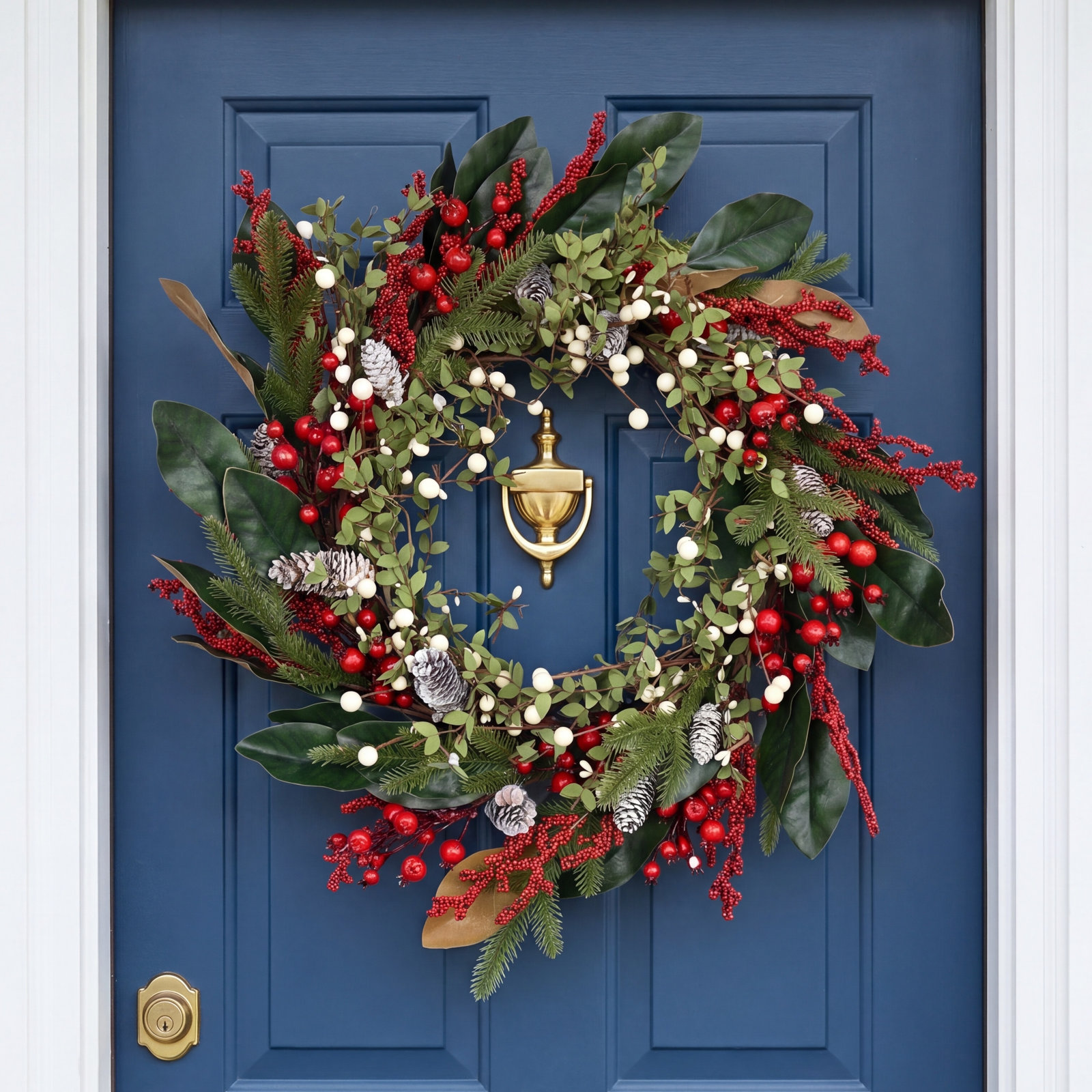 24" Handcrafted Pinecone Christmas Wreath