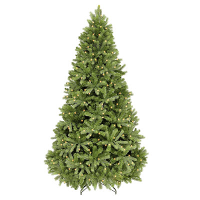 4' 9.87"" H Green Most Realistic Artificial Spruce Flocked/Frosted Christmas Tree with 400 LED Lights -  The Holiday Aisle®, 6DDD238C5ED54F488BCD221AF1ECBDEE
