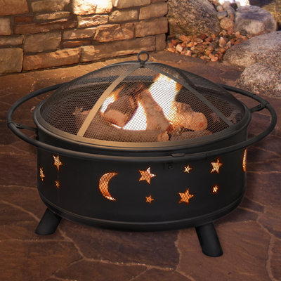 Round Steel Wood Burning Fire Pit