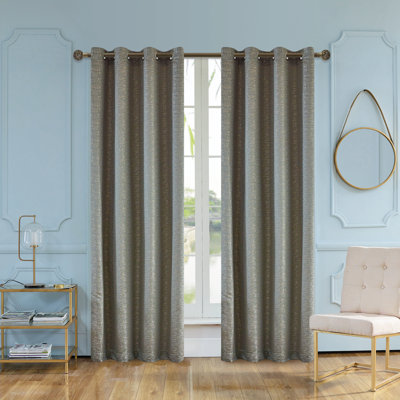 Panneau de rideau simple obscurcissant avec œillets Clyda Ikat