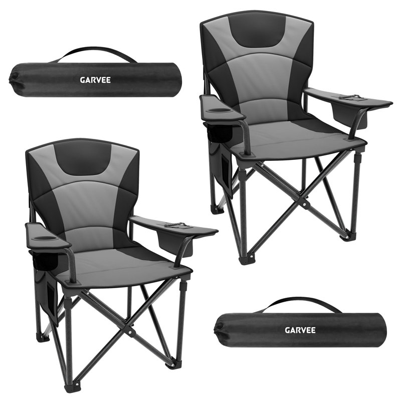 Camping Chair, Gray, 2