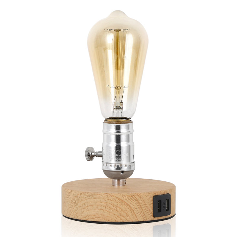 Aniesha Metal USB Desk Lamp, Natural