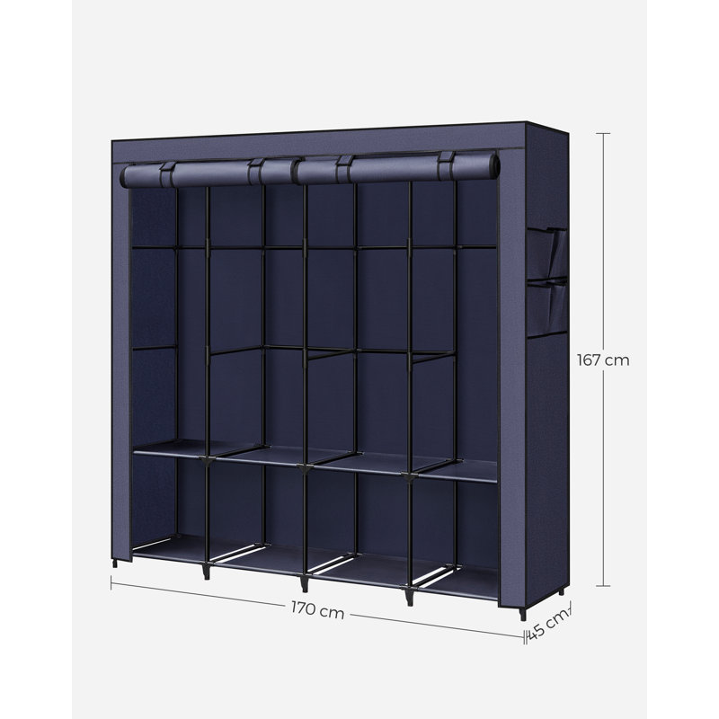 Ohearn Adjustable Portable Wardrobe, Blue