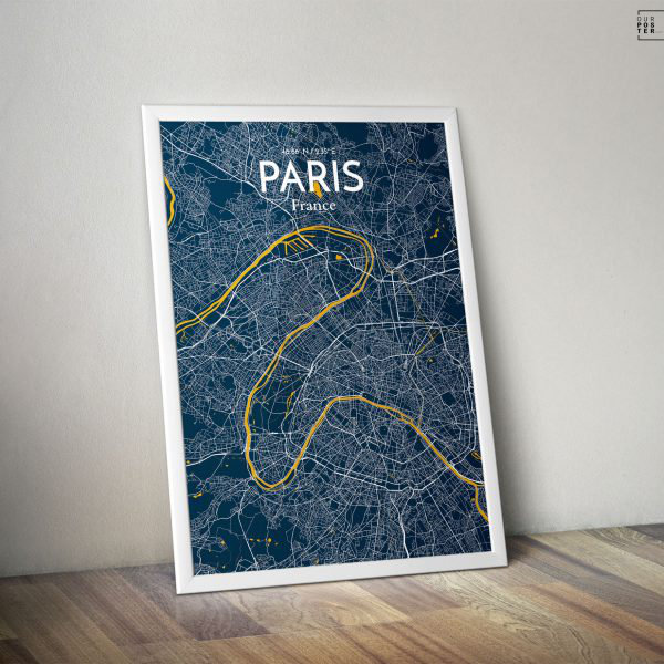" Paris City Map ", 24" H x 18" W