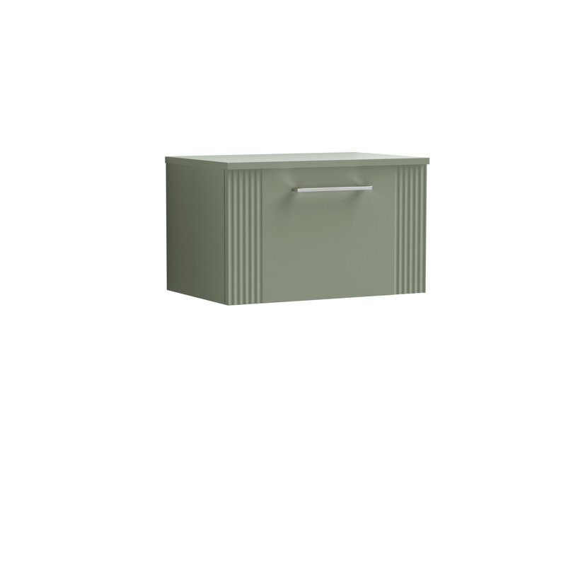 Deco 605cm Single Bathroom Vanity Base Only in Blue, Satin Green