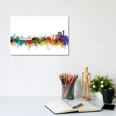 Istanbul, Turkey Skyline by Michael Tompsett - Wrapped Canvas Gallery-Wrapped Canvas Giclée