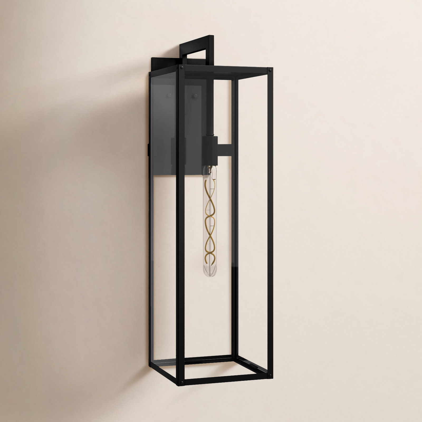 Caliana Single Light Outdoor Wall Light, Black, 6