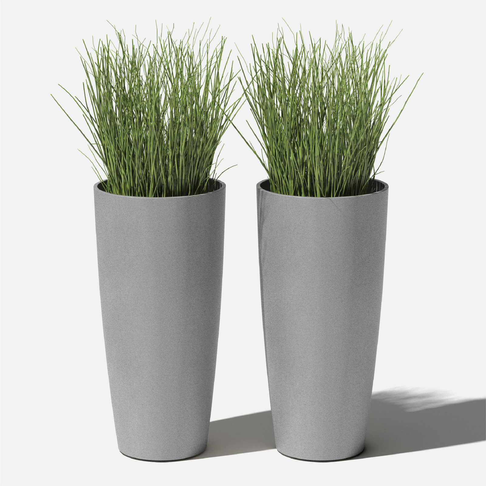 14" Pot Planter, Gray, 2