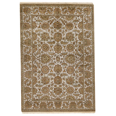 Tapis gris et gris noué à la main de haute qualité