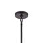 Luminaire suspendu 35,5 "en noir mat avec panneaux rectangulaires en verre texturé Sophie-1550102916