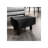 Contemporary Footstool Set Of 2Pc, Black Upholstery And Wooden Legs（ONLY OTTOMAN)