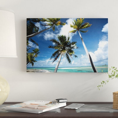 " Palm Trees On The Beach, Bora Bora, Society Islands, French Polynesia III " by Panoramic Images