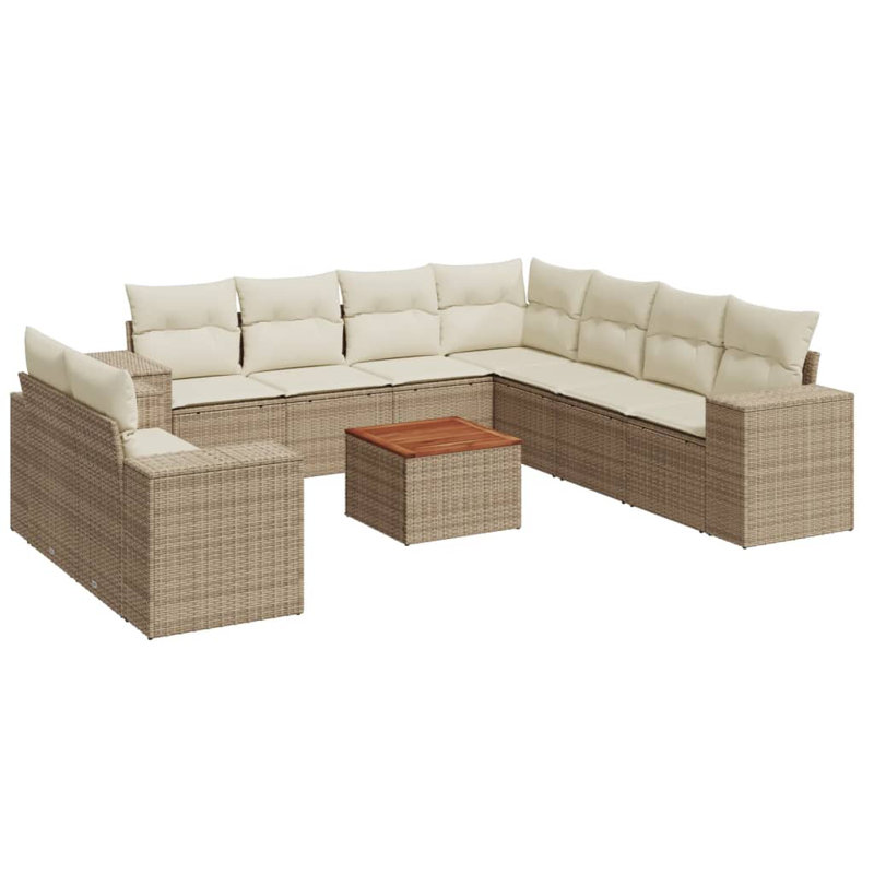  Garden Sofa Set Beige, Cream White