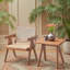 Table de bout Mid-Century en bois - Table d'appoint carrée en bois naturel de 22 po - Table d'appoint peu encombrante