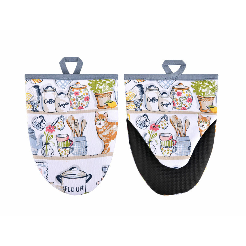 Ulster Weavers Pantry Cats Floral 100% Cotton Oven Mitt